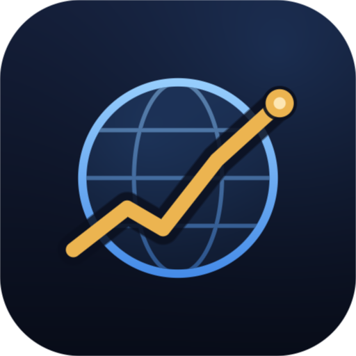 Logo di Macro Hub Trading: un globo con una linea di crescita
